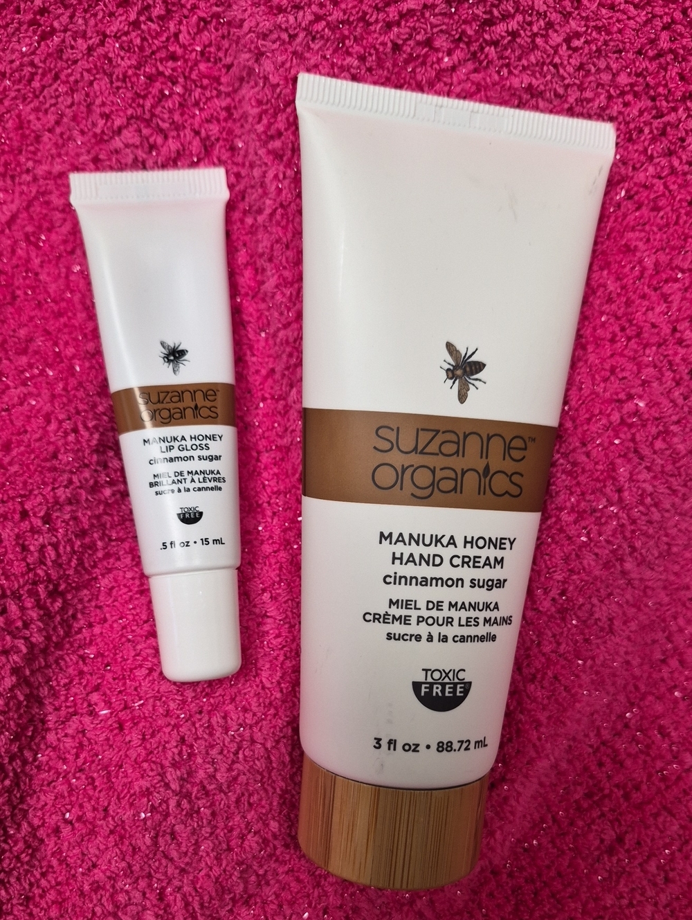 Cinnamon Sugar Manuka Honey Hand Cream and Lip Gloss